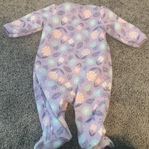 Simple Joys Purple Fleece Sleeper Size 0-3M EUC - Picture 3 of 4